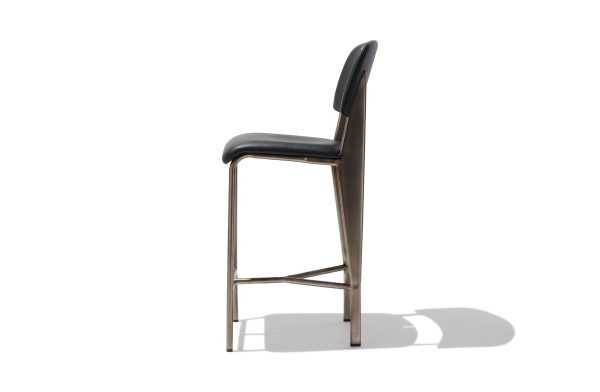 Jean Bar Stool Black Leather Hot on Sale