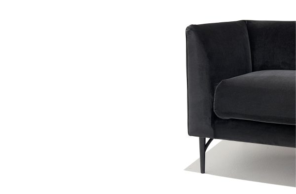 Dune Lounge Chair Dark Grey Velvet Online