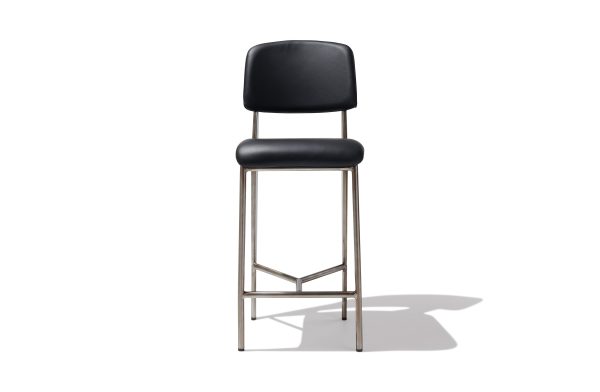 Jean Bar Stool Black Leather Hot on Sale