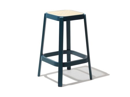 Cane Counter Stool Ocean Blue Discount