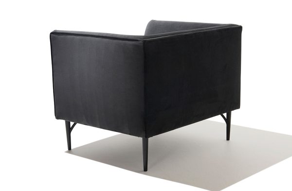 Dune Lounge Chair Dark Grey Velvet Online