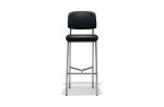 Jean Counter Stool Black Leather For Sale