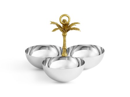 Palm Triple Bowl on Sale