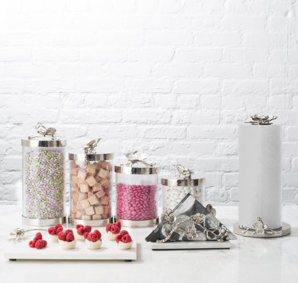 White Orchid Canisters Discount