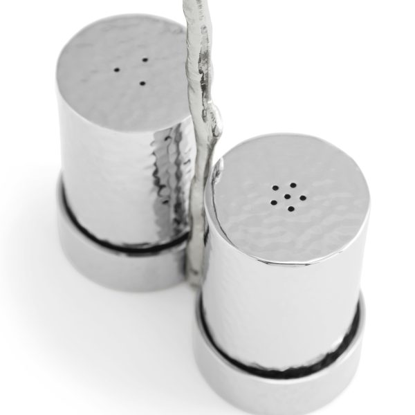 White Orchid Salt & Pepper Set - Silver Online Sale