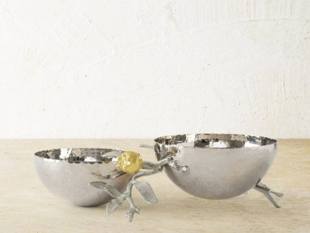 Pomegranate Silver & Gold Double Bowl Cheap