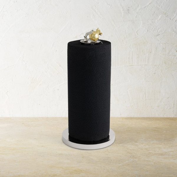 Pomegranate Silver & Gold Paper Towel Holder Cheap