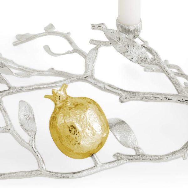 Pomegranate Silver & Gold Low Candleholders Sale