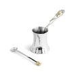 Pomegranate Silver & Gold Coffee Pot w  Spoon Online Hot Sale