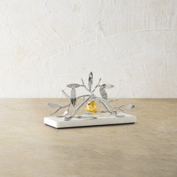 Pomegranate Silver & Gold Vertical Napkin Holder Online now