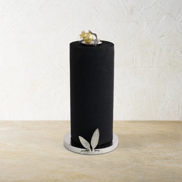 Pomegranate Silver & Gold Paper Towel Holder Cheap