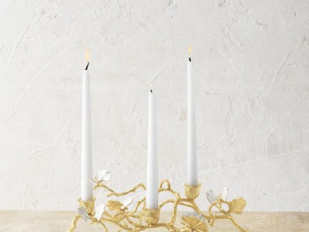 Butterfly Ginkgo Gold Low Candleholders Cheap