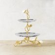 Butterfly Ginkgo Gold Two Tier Etagere Online