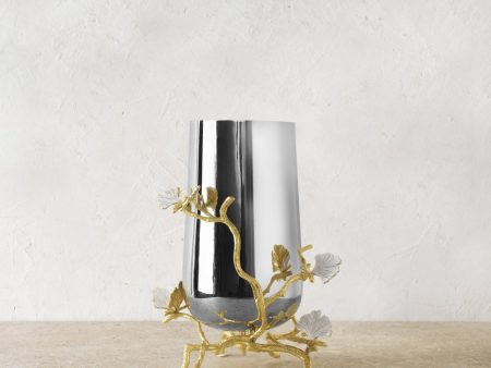 Butterfly Ginkgo Gold Vase Online Hot Sale