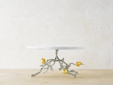 Pomegranate Silver & Gold Cake Stand For Cheap