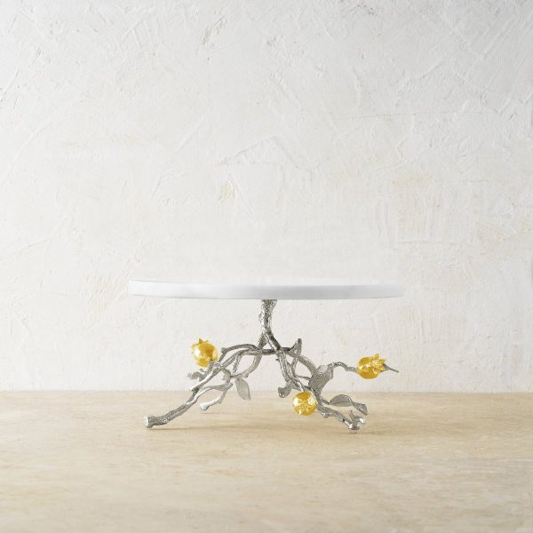 Pomegranate Silver & Gold Cake Stand For Cheap