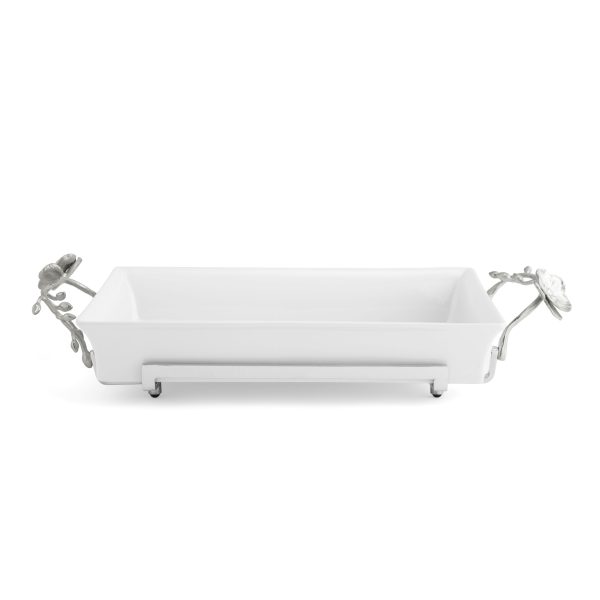 White Orchid Casserole Dish Discount