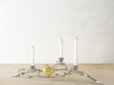 Pomegranate Silver & Gold Low Candleholders Sale