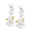 Pomegranate Silver & Gold Candleholders S 2 For Cheap