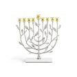 Pomegranate Silver & Gold Menorah For Cheap