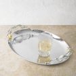 Pomegranate Silver & Gold Oval Tray Online