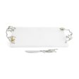 Pomegranate Silver & Gold Cheese Board & Spreader Online