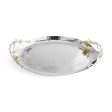 Pomegranate Silver & Gold Oval Tray Online