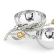 Pomegranate Silver & Gold Double Bowl Cheap