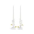 Pomegranate Silver & Gold Candleholders S 2 For Cheap