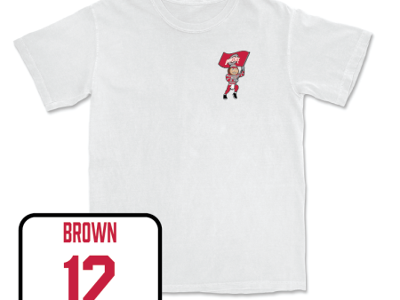 Men s Ice Hockey White Brutus Comfort Colors Tee - Caden Brown Hot on Sale