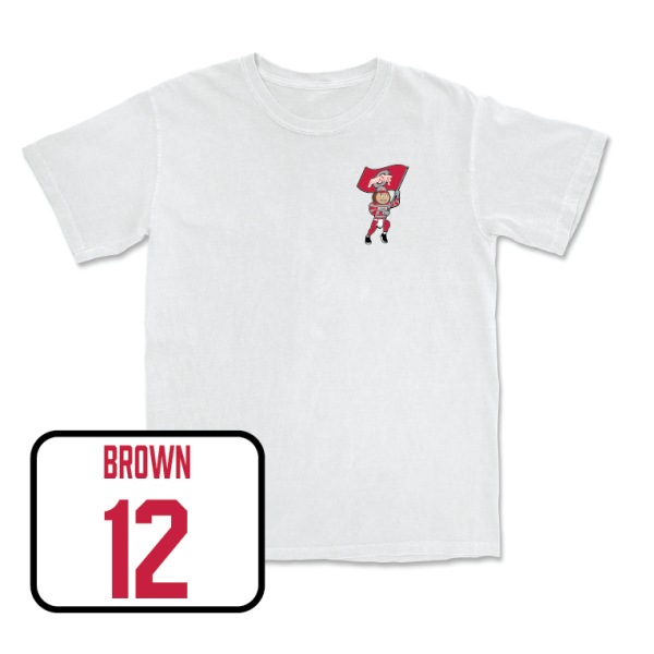 Men s Ice Hockey White Brutus Comfort Colors Tee - Caden Brown Hot on Sale