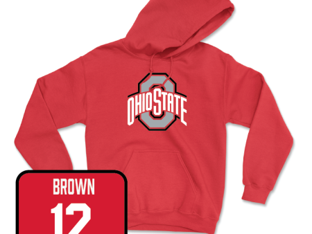 Red Men s Ice Hockey Team Hoodie - Caden Brown For Discount