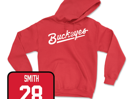 Red Men s Ice Hockey Script Hoodie - William Smith For Discount