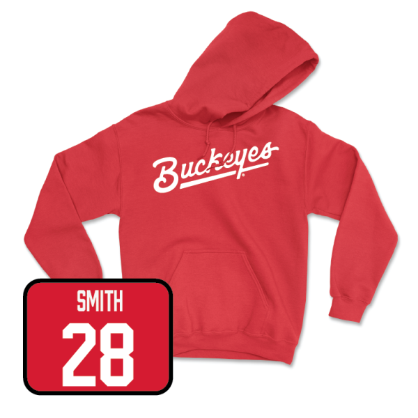 Red Men s Ice Hockey Script Hoodie - William Smith For Discount